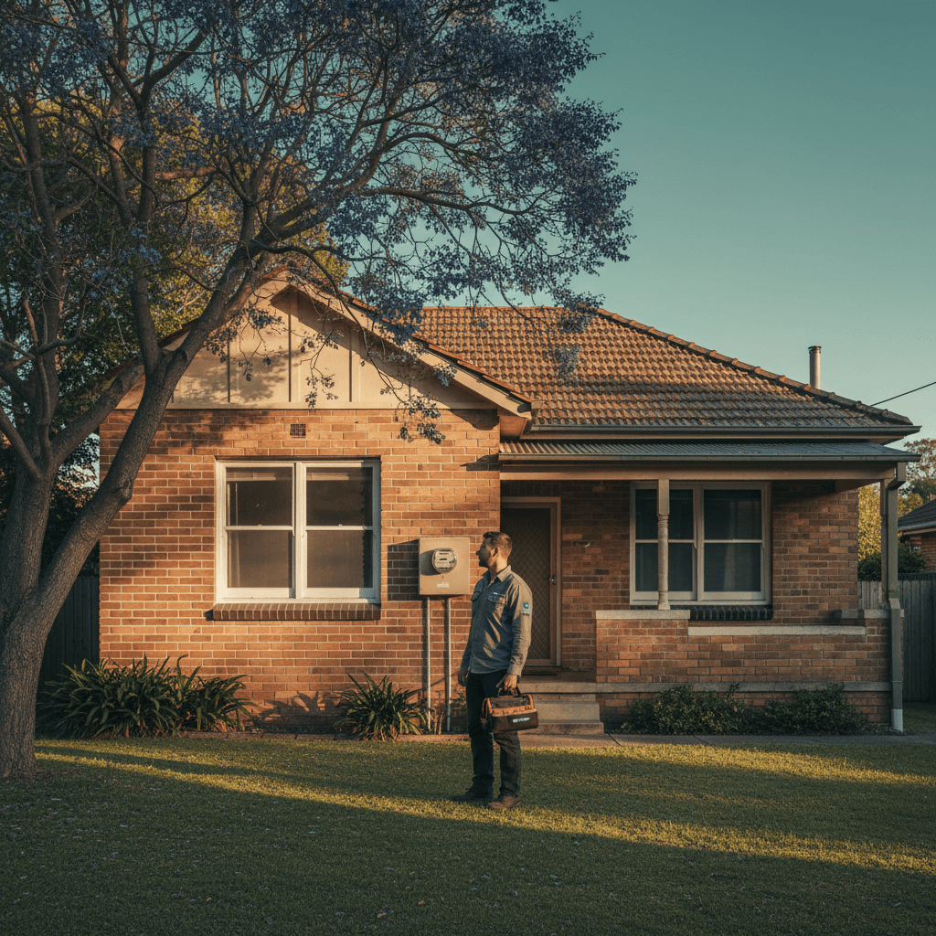 A 1960s post-war brick home in Camp Hill with original electrical meter box