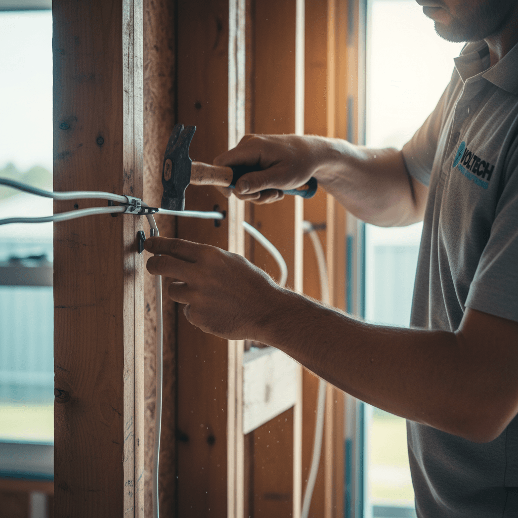 Voltech Power Solutions performing renovations on a Brisbane home
